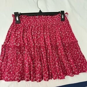 Floral dark Pink Skirt